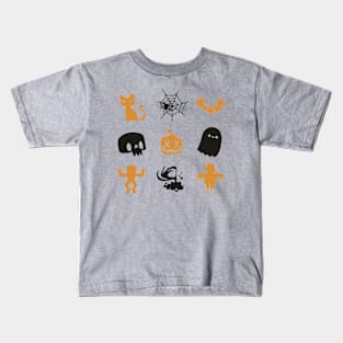 Minimalist Halloween Ornaments Kids T-Shirt